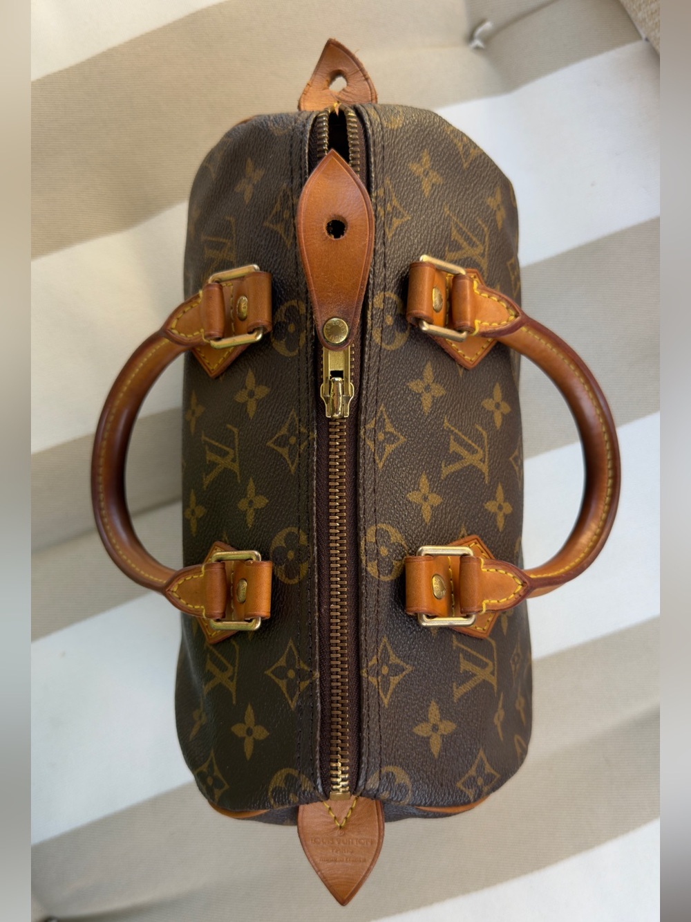 Louis Vuitton Speedy 25 Monogram Canvas Lock Key Dust Bag Insert Organizer AUTH! - Picture 5 of 16